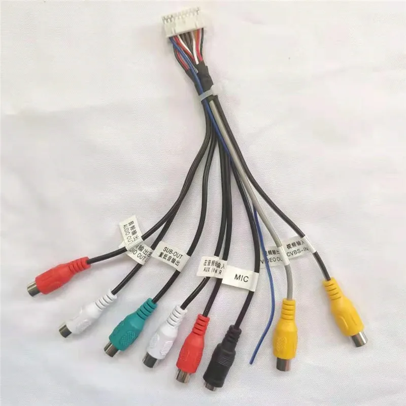 
20pin RCA Audio line video input refitted power amplifier subwoofer for Android navigation 