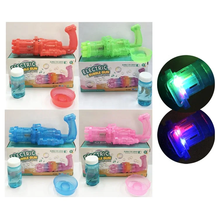 Good Selling 8 Hole Electric Gatling Bubble Machine Cool Toy Bubble Gun For Kids