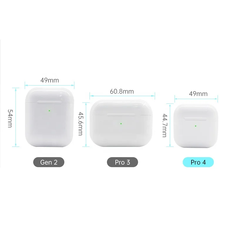 Низкая цена и высокое качество звука TWS Air PRO 4 BT5.0 Siri наушники с сенсорным управлением беспроводные