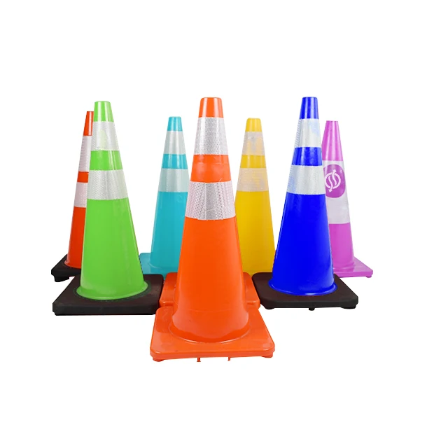 70cm Pvc European Standard Road Warning Colored Safety Traffic Cone
