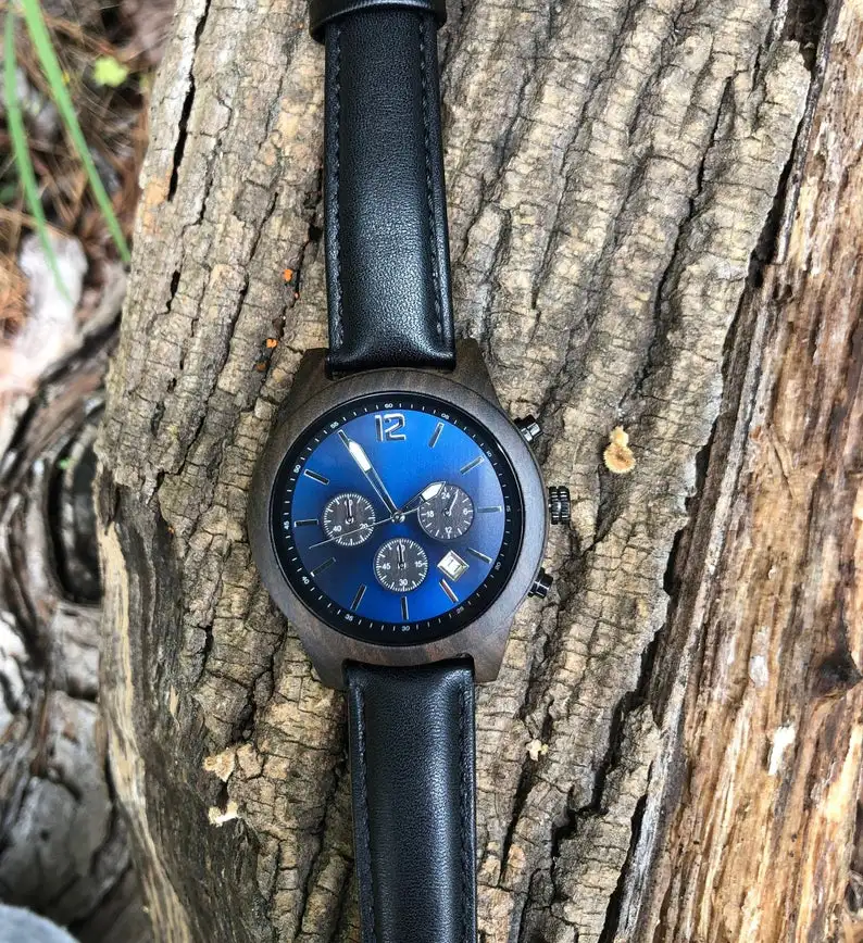 Unique Brand Watches Men Wrist Sports Chronograph Design Japanese Movement Orologio Uomo Odm Wood Watches