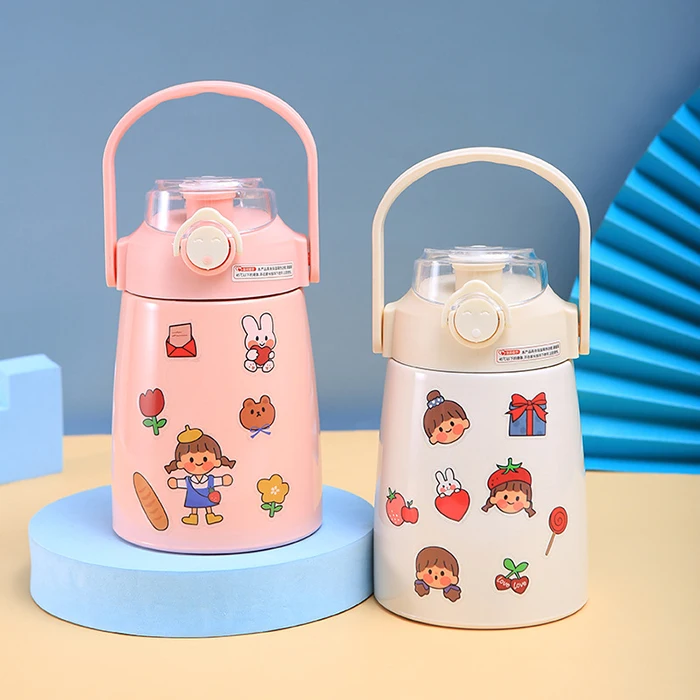 800ml New style big belly hig grade insulated s/s leak proof water bottles vacuum thermos flask for school kids