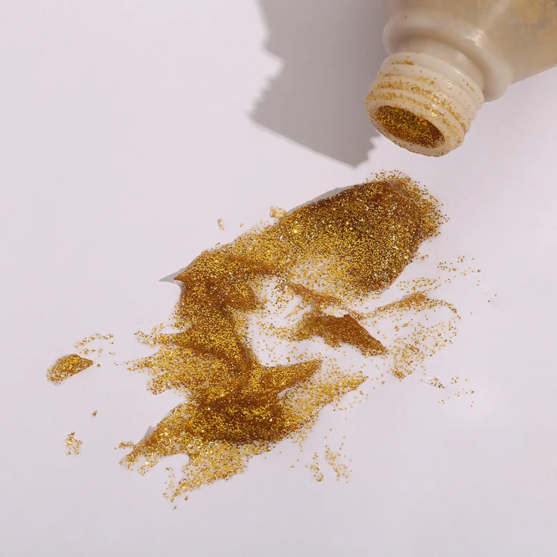 DIY художественное ремесло большая бутылка 500 мл золотой порошок Клей Детский ручная роспись клей Пигмент Краска блестки жидкий клей