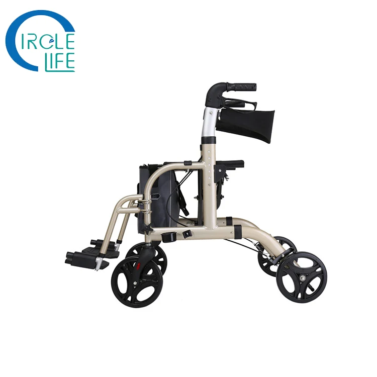 Portable Rollator Foldable Aluminum Rollator Walker