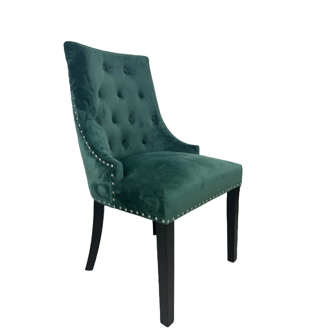 American country cover back dark green European one-piece seat cover modern retro solid wood living room dining chair