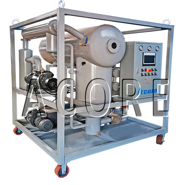 Transformer Oil Purification Process High Double Stages Vacuum Oil Purifier Sales