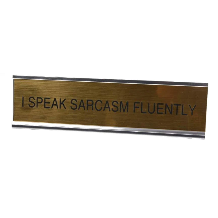 Custom metal aluminum nameplate office desk nameplate