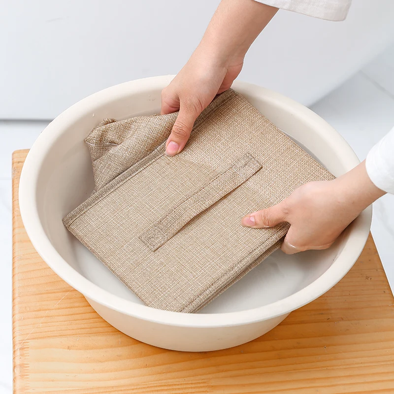 Household cotton and linen folding storage box drawer type closet storage box with cover cloth organizer special storage box
