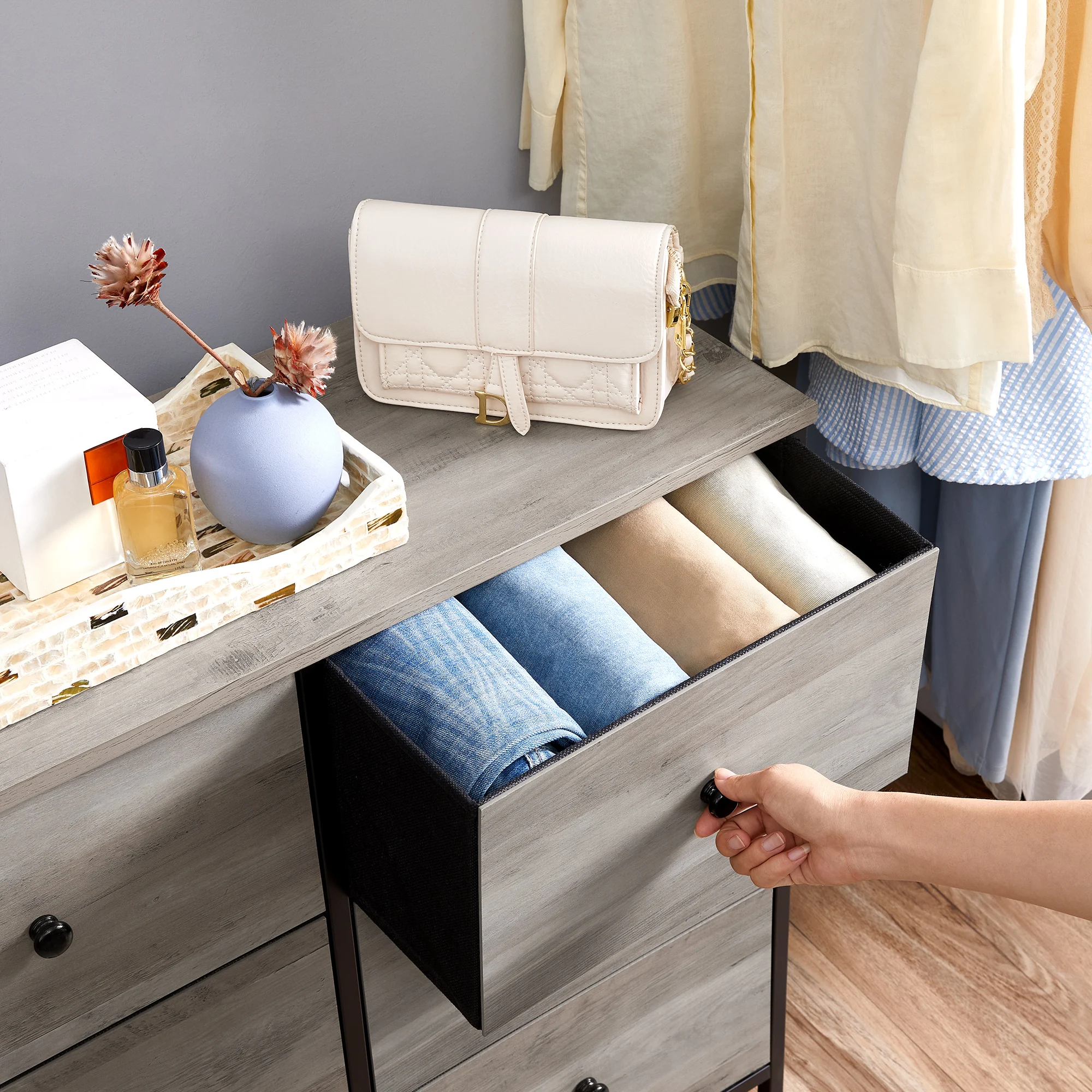 SONGMICS 6 Drawer Dresser living room chest of drawers bedroom storage drawer cabinets