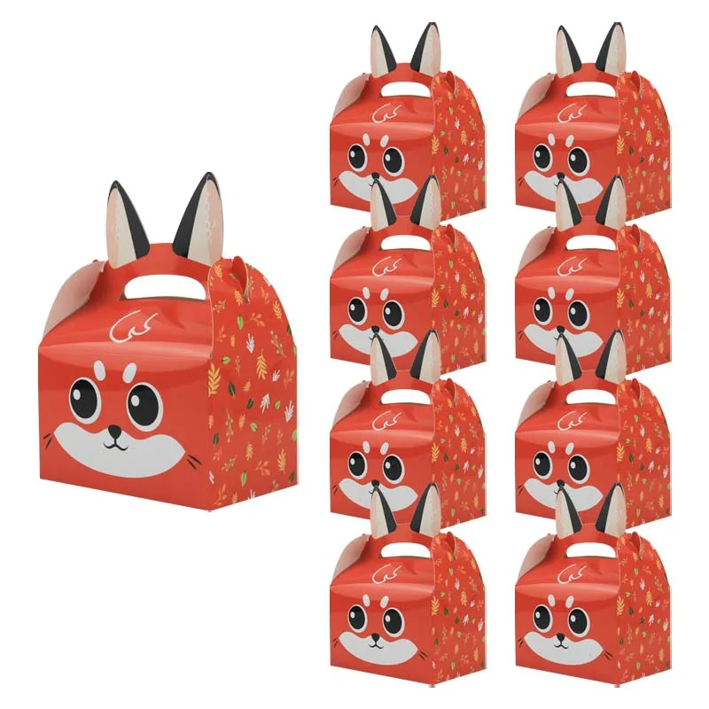 12Pcs Jungle Animals Party Favor Treat Box Candy Goodies Gift Boxes for Kids Birthday Baby Shower Party Decorations Supplies