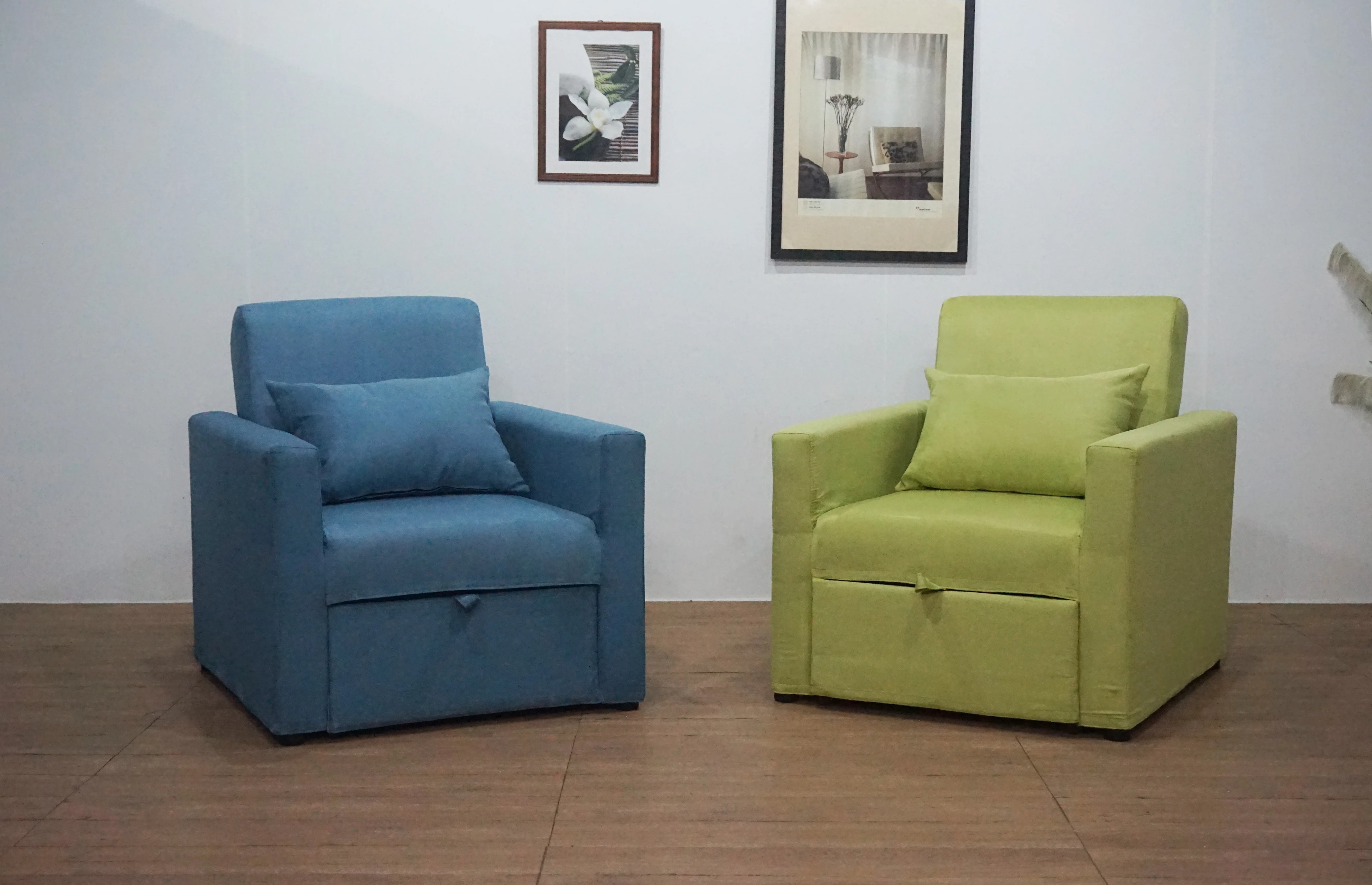 Hot Selling Modern Design Single Living Room Home Furniture Pull Out Single PU Leather Reclining Chair Sofa Bed Furniture