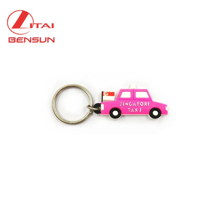Promotion Personalized Soft Rubber PVC Key Chains Keyring 2D/3D Custom Cute Car Plastic Keychains