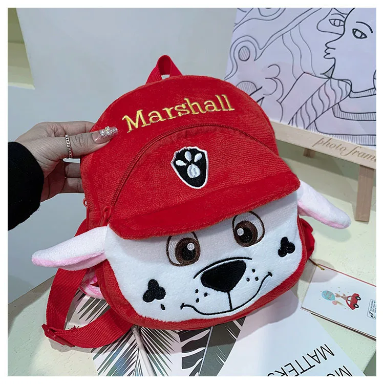 2024 Plush Backpack Kids Dog Patrolling Cartoon Character PAWs Patroless  Kindergarten School Bag Children Gift