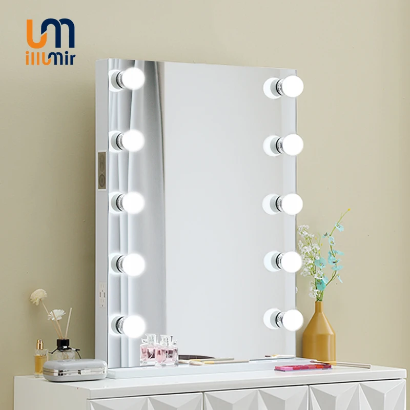 Fast Delivery Led Makeup Vanity Console Hollywood Full Length Mirror Beauty Salon Mirrors