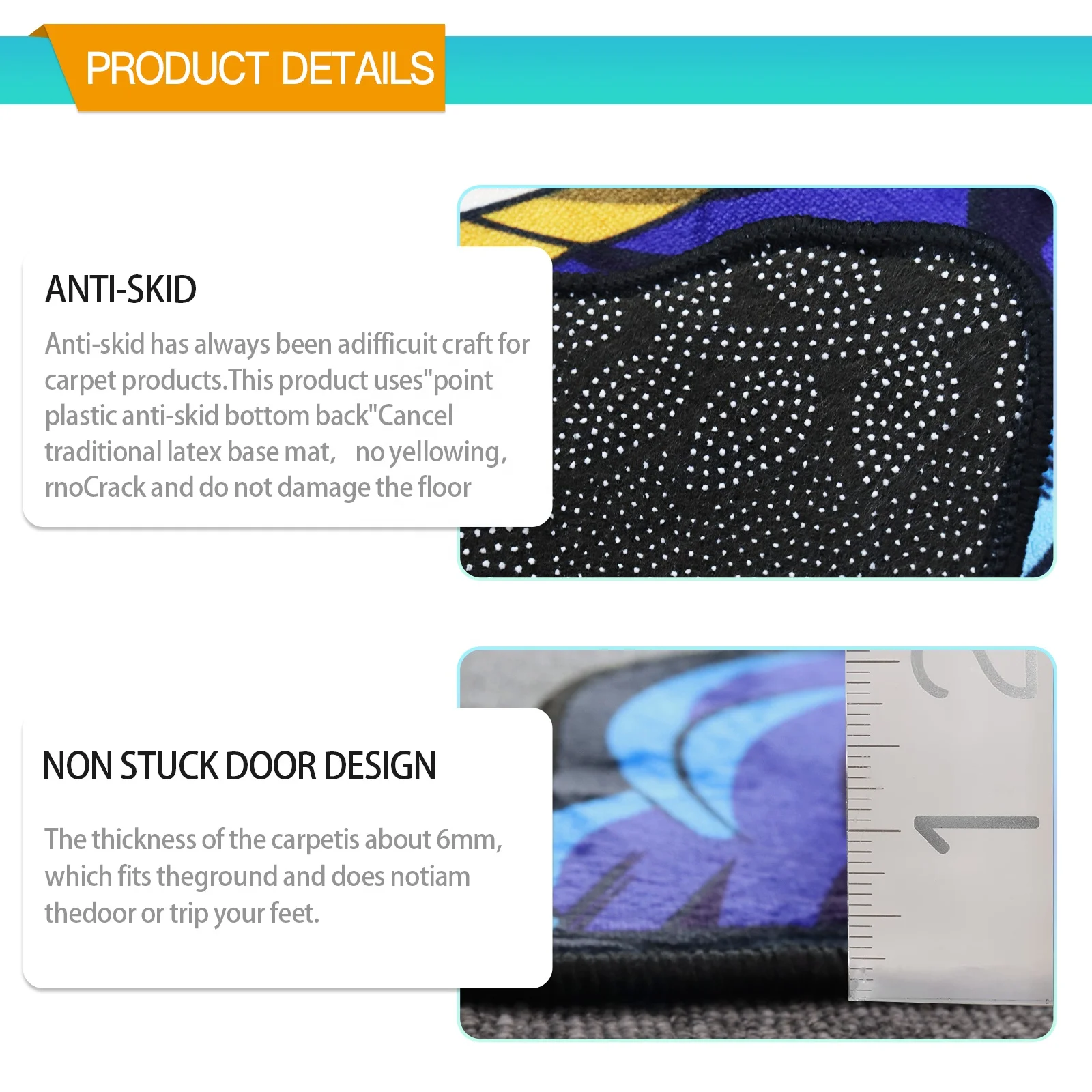 Anime  Rug Door Mat Bathroom Anti-slip Floor Mats Living Room Decorative Cute Special Shape Rugs Home Decor