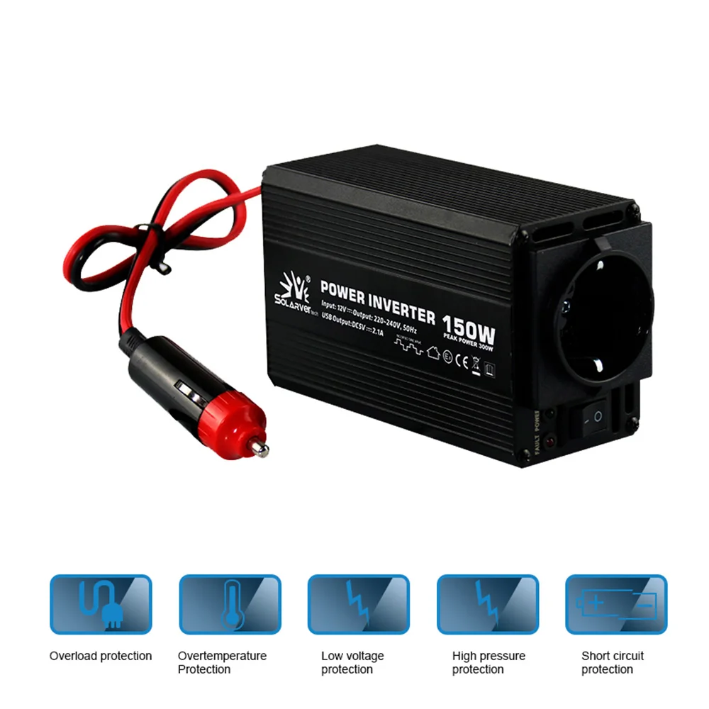 Mini Car Inverter 150W 12V To 220V,Car Power Inverter Dc12V To 220Vac 230Vac 240Vac