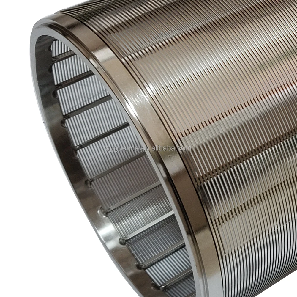 Hot sale 304 316L stainless steel Wedge Wire cylindrical screen