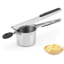 High Quality 304 Stainless Steel Potato Ricer Crusher Potato Masher Kitchen Household Tools/Fruit Press With Silicone Handle