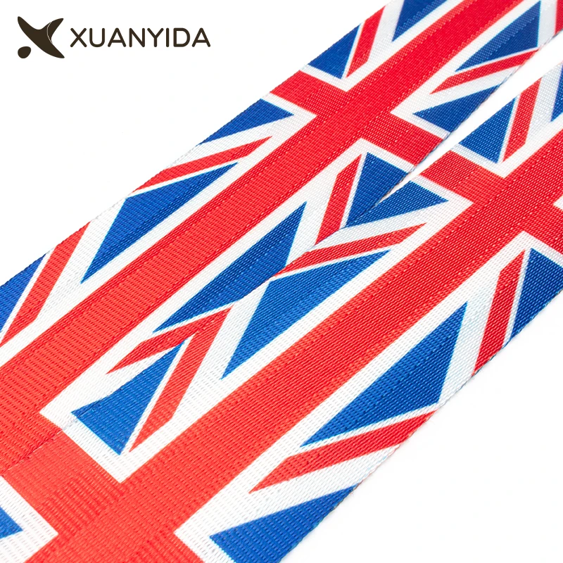 Custom logo British flag racing car safety seat belts