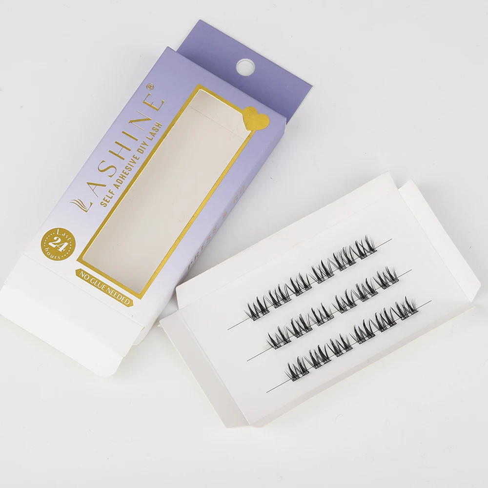 SP EYELASH Self Adhesive Eyelashes 9Pcs Small box Press On Lashes No Glue Needed Self Adhesive Lash Clusters
