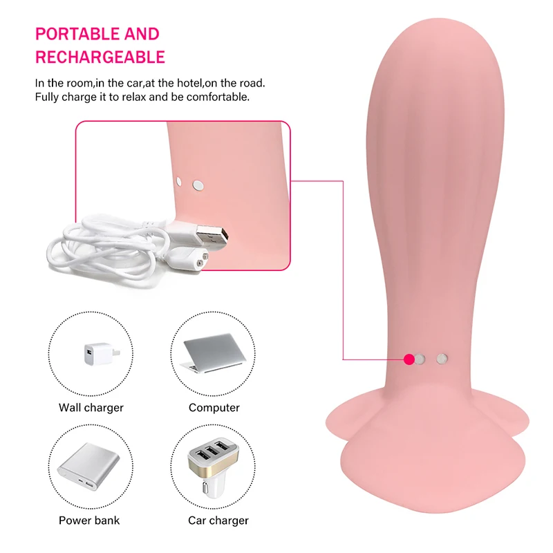 Strong Motor Portable 10 Frequencies Rechargeable Purple Silicone Slient Vibrator Dildo Realistic