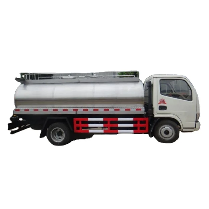 5000L Stainless Steel Liquid Drinking Water Delivery Truck Fresh Milk Transport Tank Truck Sales