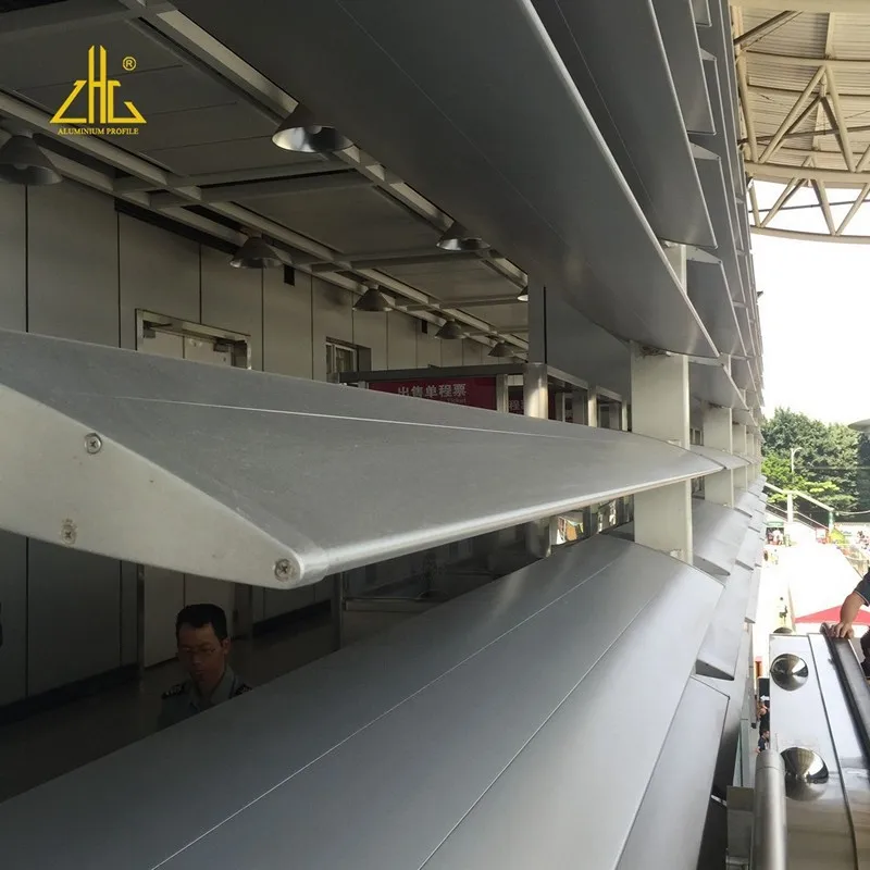 Zhonglian Supply anodized high quality customized aluminum modern design bioclimatic louver profile