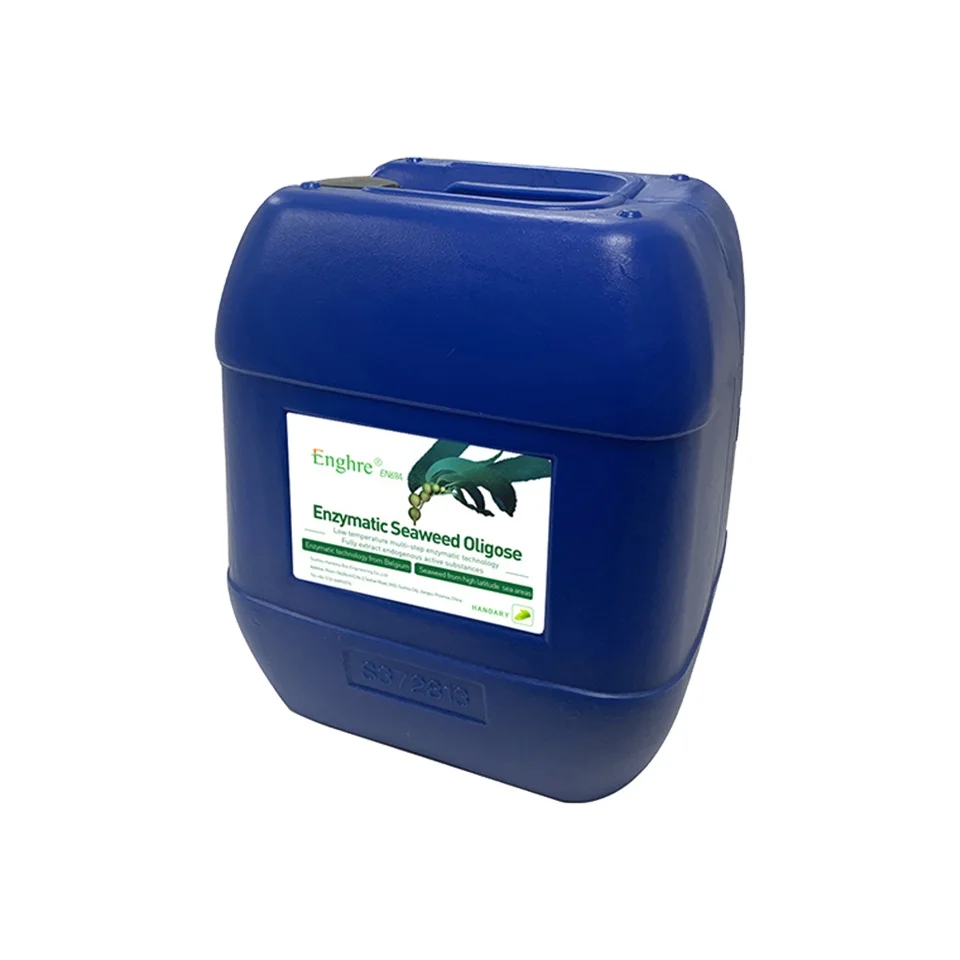 Water soluble enzymatic seaweed oligosaccharide fertilizer agricultural plant biostimulant