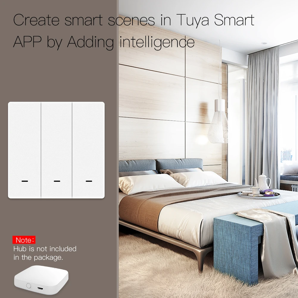 2 Gang tuya smart life app Wi-Fi ble remote control сетки беспроводных интеллектуальных переключателей кнопочный сцены переключатель с батарейным питанием