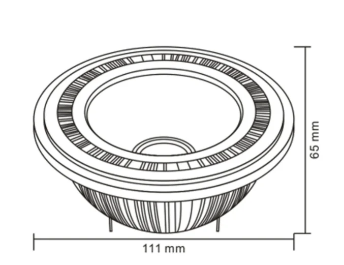 COB 20W AR111 led ceiling Lighting 110V 220V led downlight high power recessed luminaire G53 spotlight with built in driver