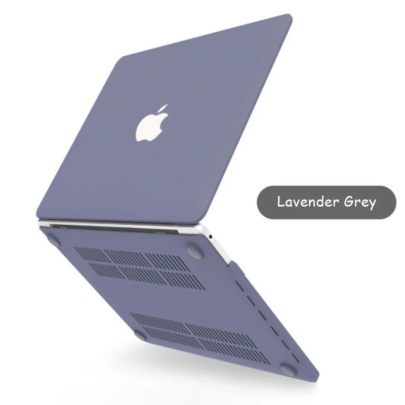Тонкий матовый пластиковый жесткий цветной чехол для ноутбука Macbook Pro 13