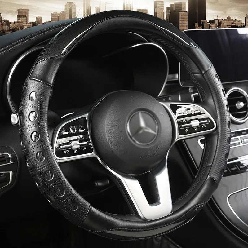Hotsale Steering Wheel Cover Universal Leather Steering Wheel Cover 38cm Car Steering Wheel Cover