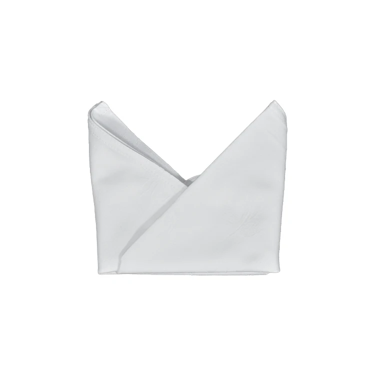 Hot sale 5 star hotels white serviette de table 100% cotton sateen custom napkins
