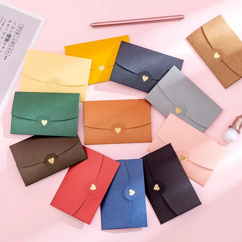 10-Pieces-Lot-10-5-7CM-Color Retro Bronzing Mini Envelopes Iridescent Paper Love Letter