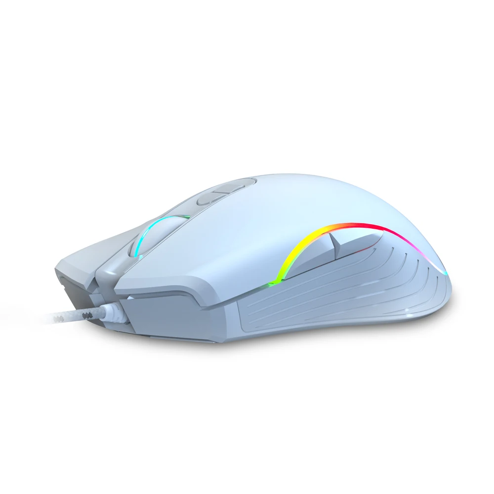  Проводная игровая мышь RGB подсветкой эргономичная программируемые до 7200 точек/дюйм для ПК с ОС Windows