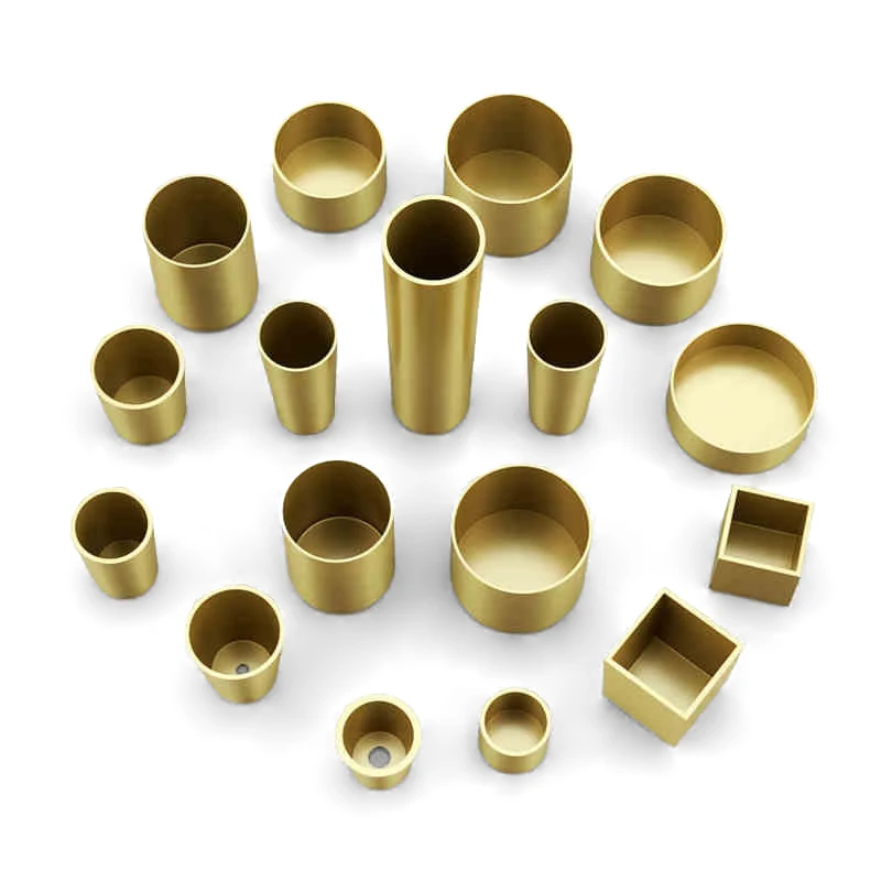 Light Luxury Golden Brass Stool Foot Cover Cap Decorative Metal Bedroom Bed Dining Room Furniture Leg for Table Chair