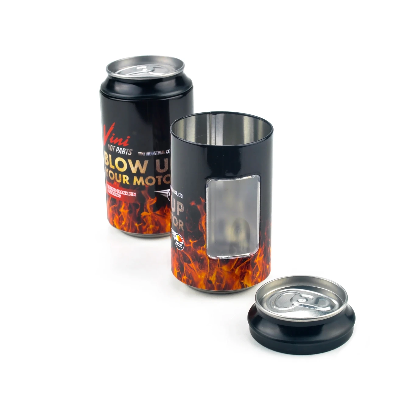 Wholesale factory cola beer shape custom metal stash tin can for towel socks packaging soda underwear tin can