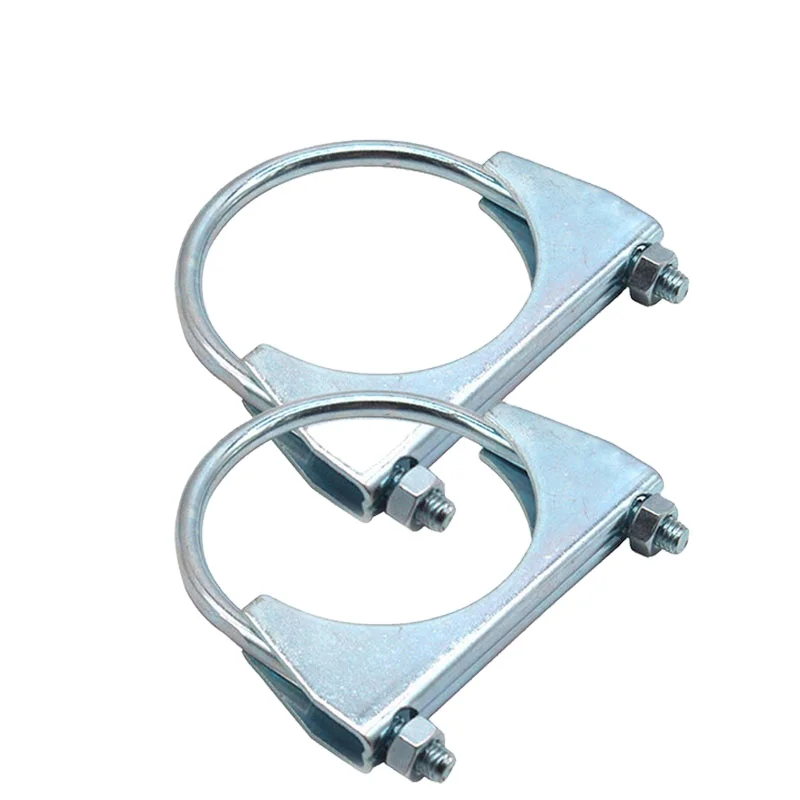 High quality carbon steel galvanized u bolt saddle clamp for car exhaust pipe repair