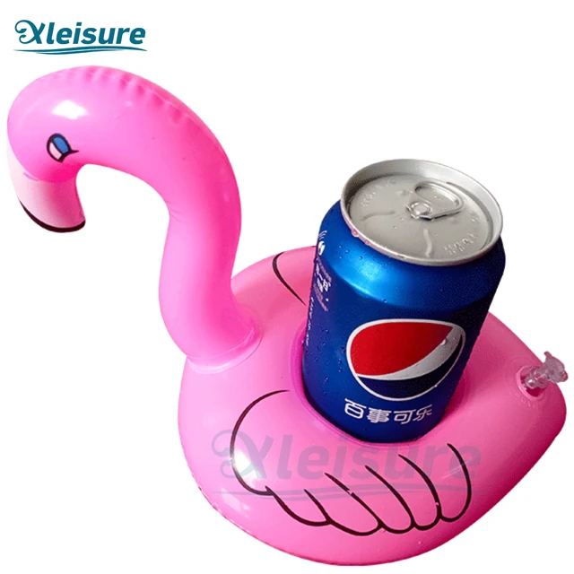 customized spa pool swimming spa flamingo drink cup holder inflatable glass holder float drink coaster