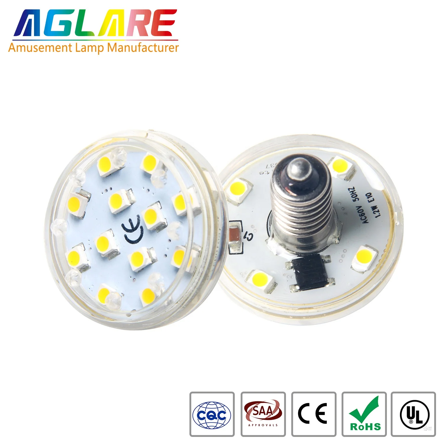 Aglare Factory Direct E10 24/60V Waterproof Decorative Led Lamp Led Amusement Light