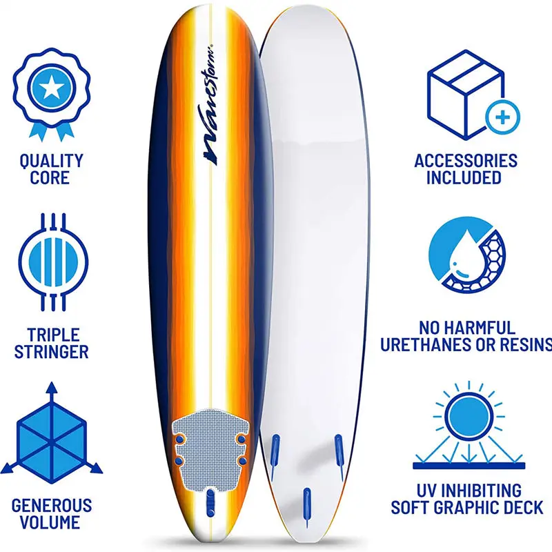 Inflatable Paddle Board Water toys 8ft Classic Surfboard for Summer Beach Adults Standup Paddle Board