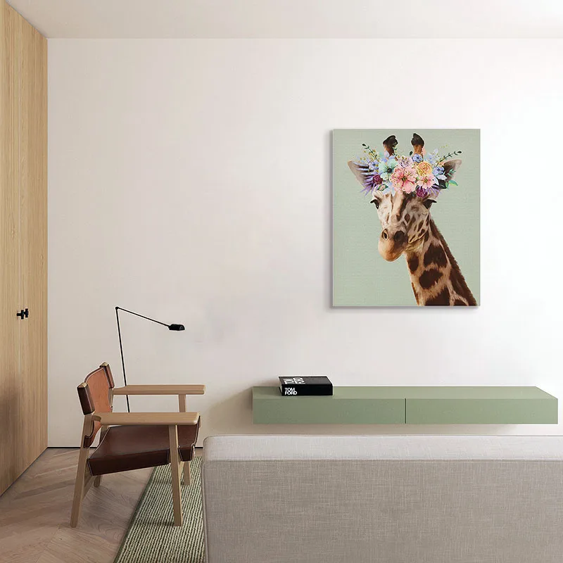 Giraffe Kids Room Wall Designs Home Decoration Animal Wall Art Canvas Painting