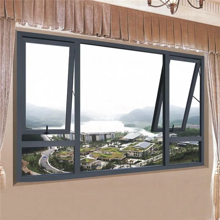 High Quality Home American Style Arched Shape Doors Double Glass Casement Window With Mosquito Net