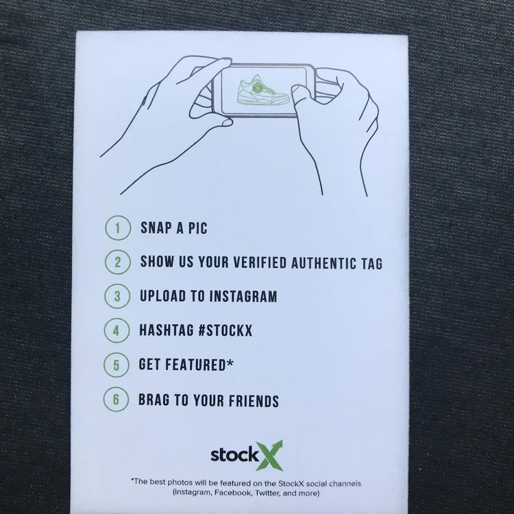 В наличии X-бирка Yeezys OG QR-код наклейки Stockx открытка зеленая круглая бирка проверенные Аутентичные аксессуары для обуви на