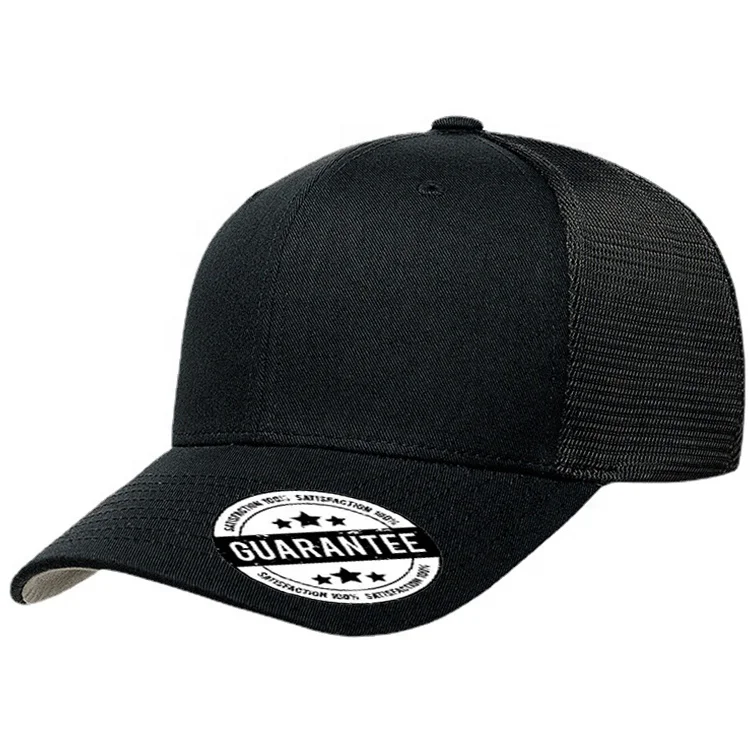Solid Color Mesh Cap Blank Cotton Classic 6 Panel Trucker Hats With Custom Logo