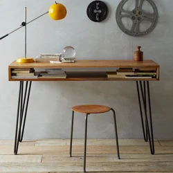 Nordic Office Simple Work Computer Desk American Double-layer Writing Desk Personality Retro Wrought Iron Learning Desk