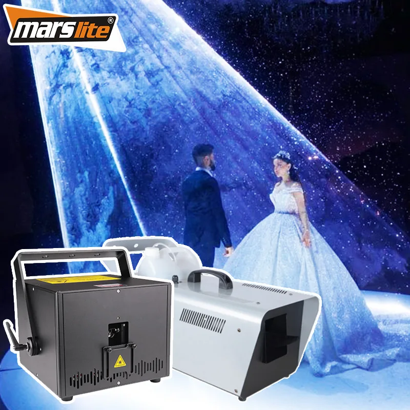 Marslite DJ Laser Light Stage 3w 5w 10w RGB Wedding Laser Light Machine Wedding Laser Projector and Snow Machine