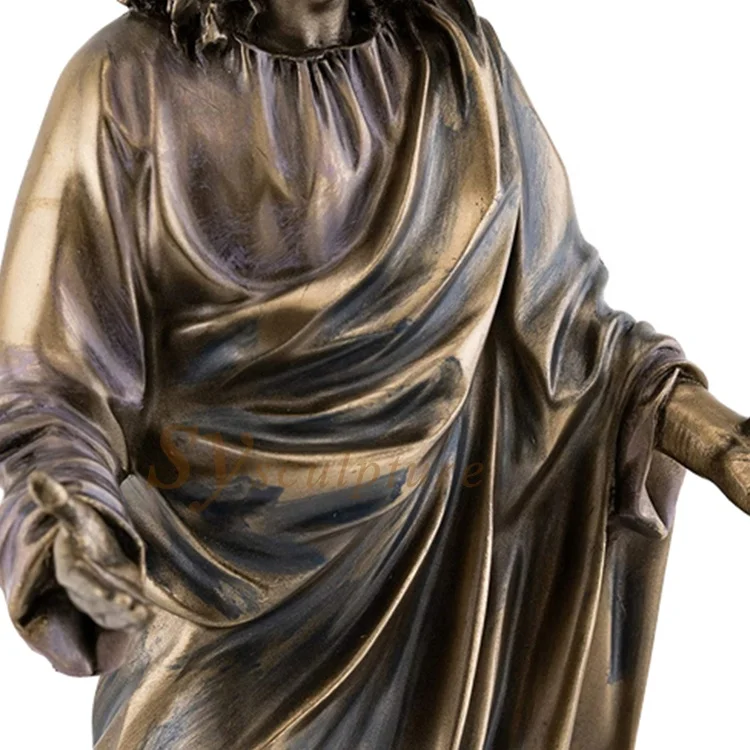 Factory Casting Metal Brass Jesus Sculpture Life Size Bronze Statue For Garden Decoration