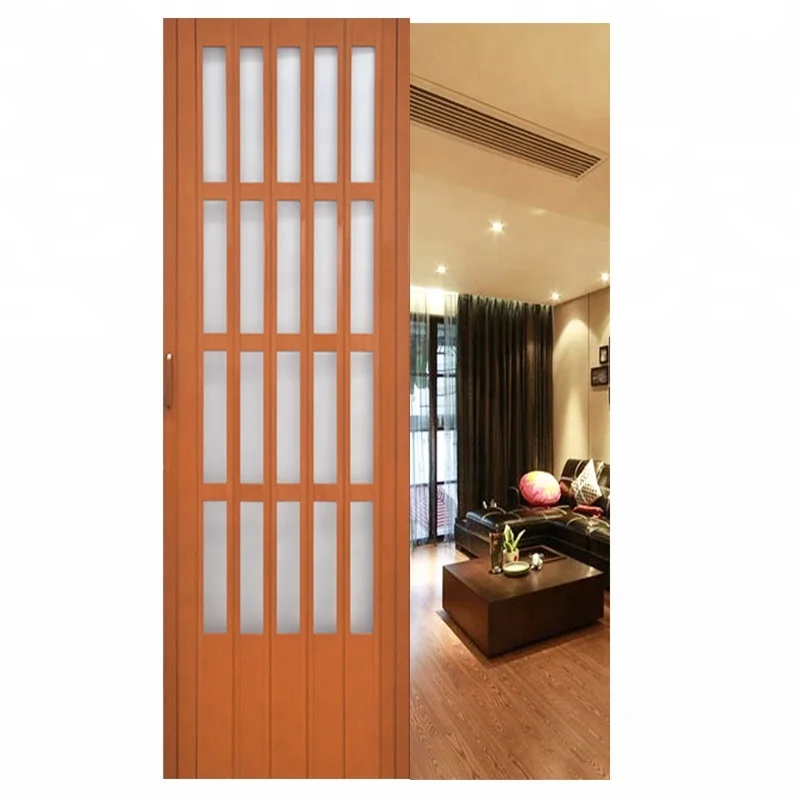 Custom  Reduction Sound Insulation Folding Sliding Pvc  Folding factory price partition wall pvc folding door