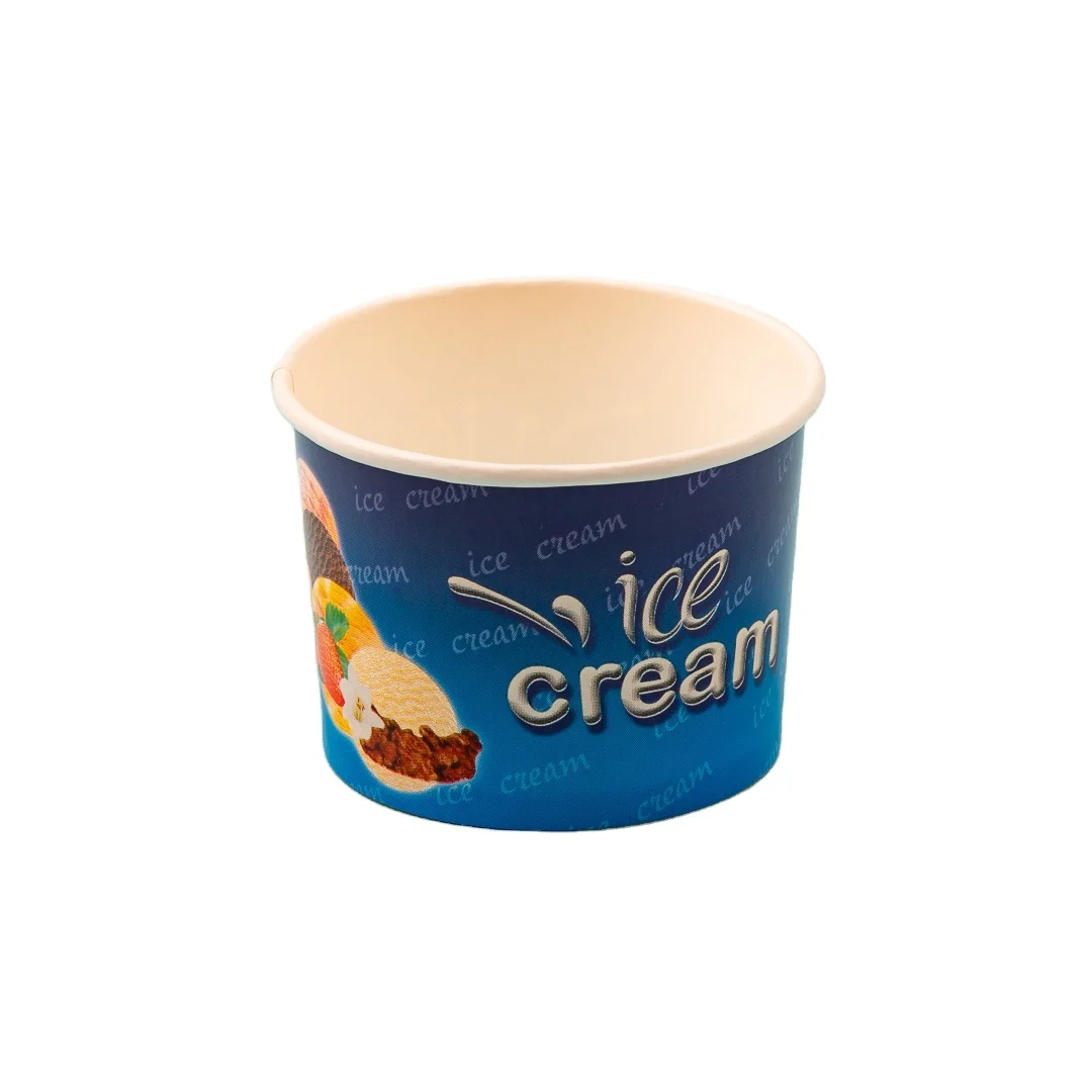 
Disposable Mixed Size Dessert Wholesale Printed PE Ice Cream Coffee Paper Cups With Lids 